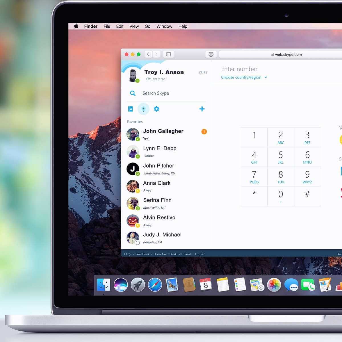 skype for business mac gallery view