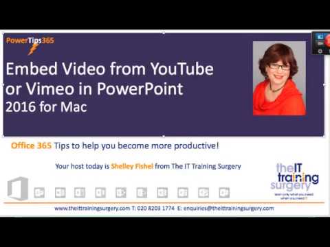 add a youtube video in powerpoint 2011 for mac